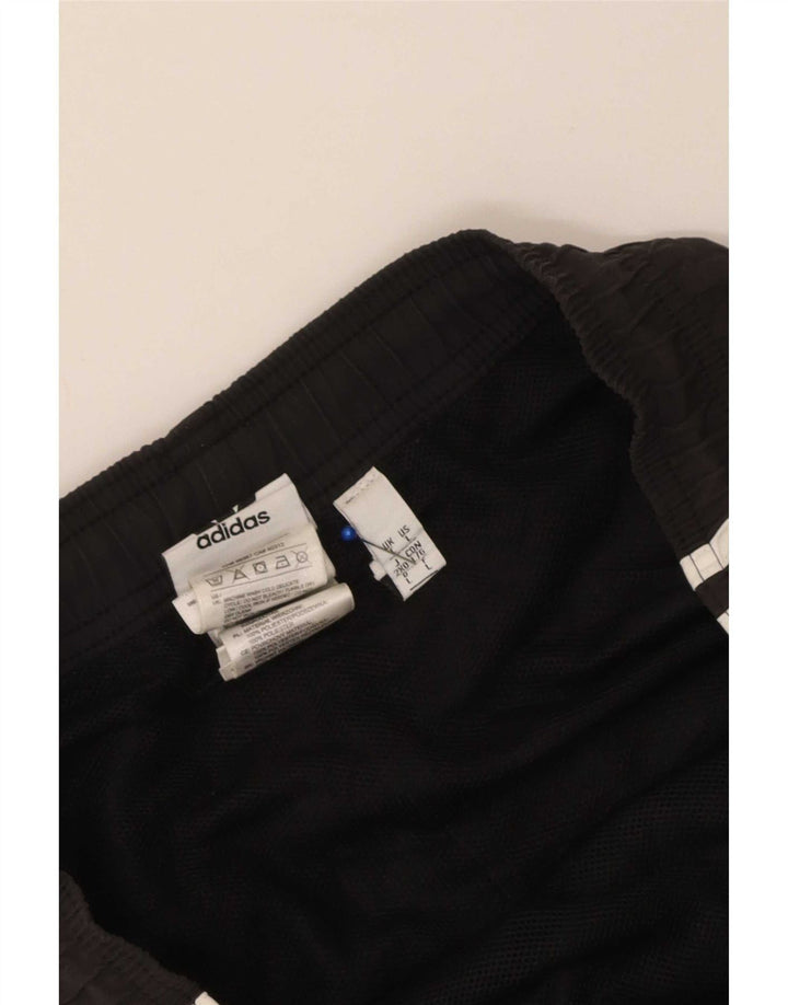 Shorts esportivos masculinos Adidas grande poliéster preto