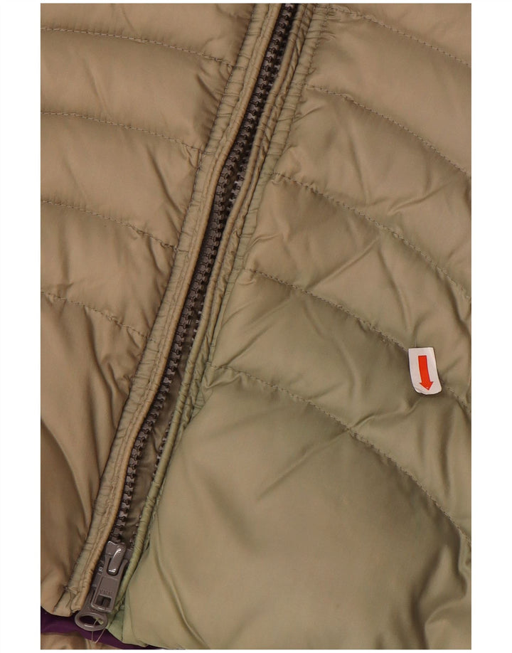 Jaqueta acolchoada feminina Blauer UK 10 pequena bege nylon