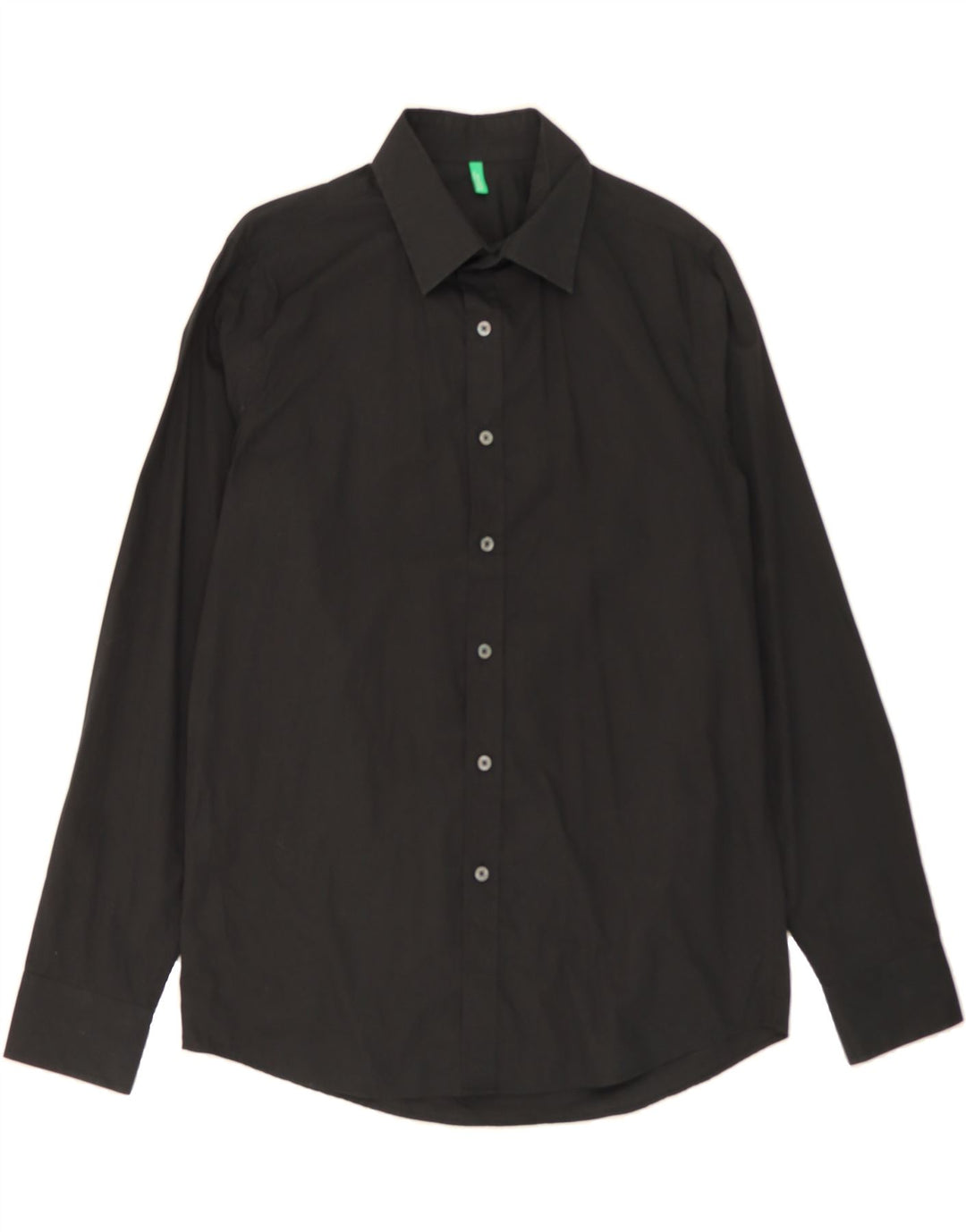 BENETTON Mens Shirt Small Black Vintage Benetton and Second-Hand Benetton from Messina Hembry 