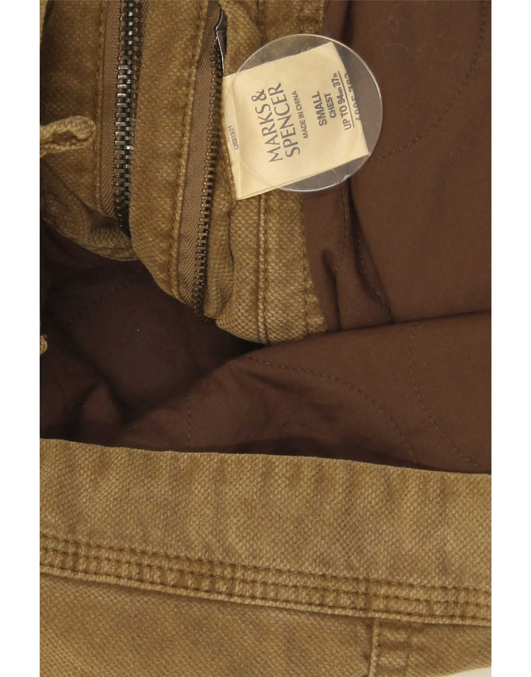 Jaqueta utilitária masculina Marks & Spencer UK 36 algodão bege pequeno