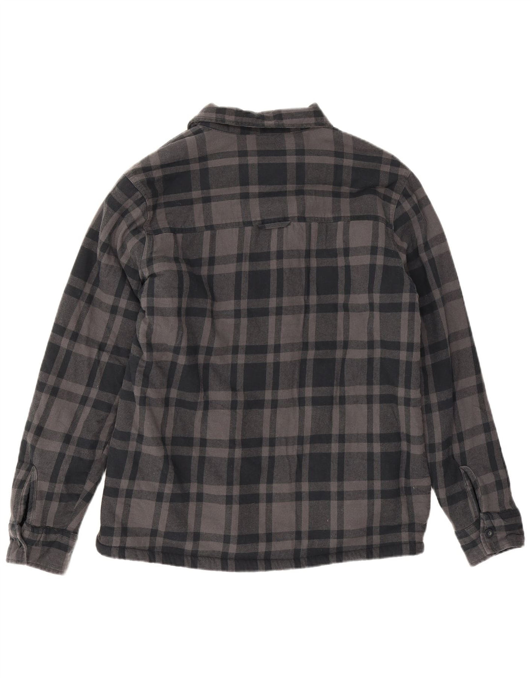 Camisa masculina de flanela de lenhador Mountain Warehouse grande algodão xadrez cinza