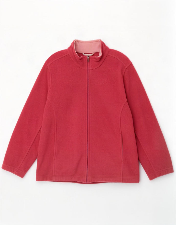 Jaqueta de lã feminina Marks & Spencer Reino Unido 18 XL poliéster rosa