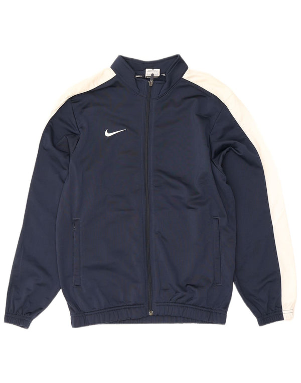 Jaqueta Nike Boys Tracksuit Top 12-13 anos grande azul marinho colorblock