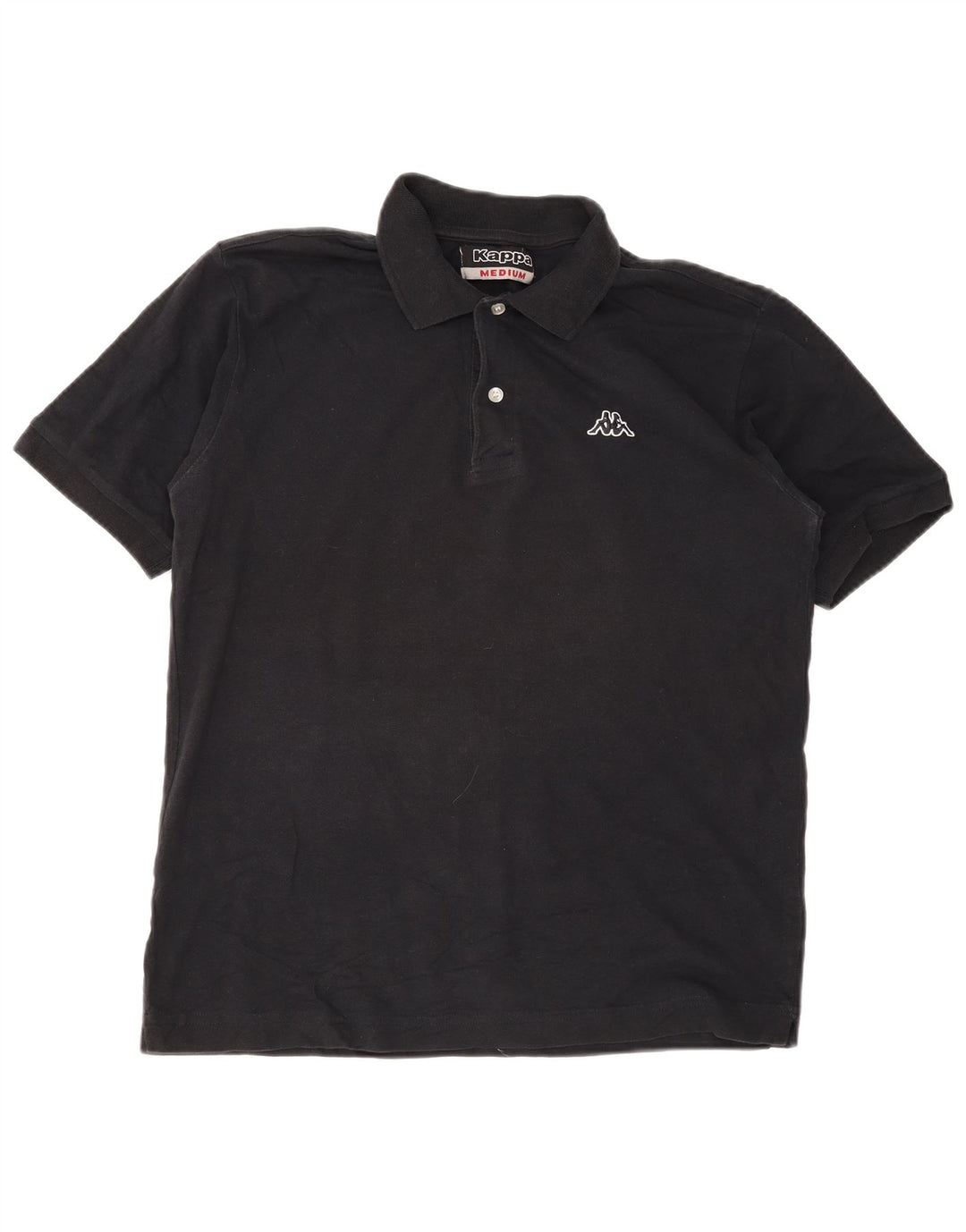 Camisa polo masculina Kappa de algodão preto médio