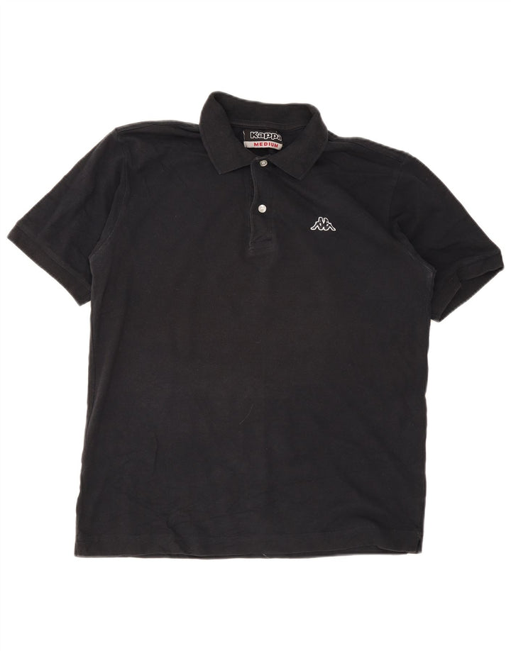Camisa polo masculina Kappa de algodão preto médio