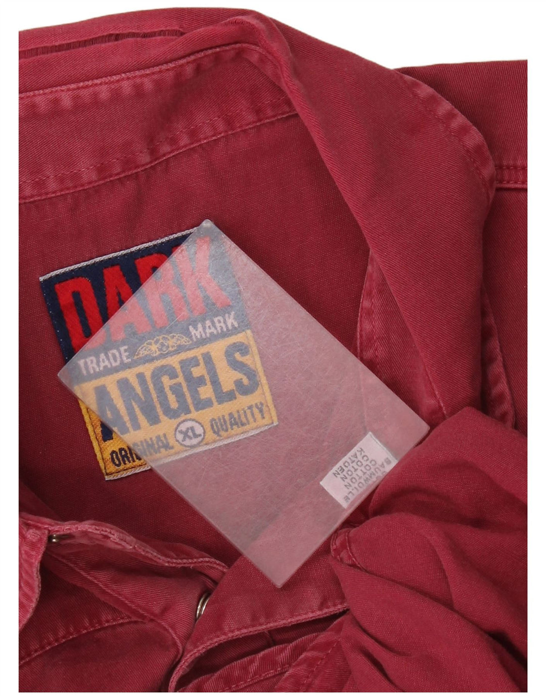 Camisa ocidental masculina vintage XL algodão Borgonha