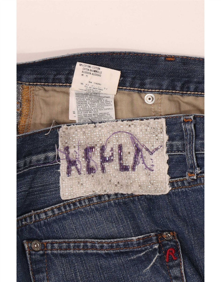 Replay Jeans reto feminino W32 L34 azul algodão
