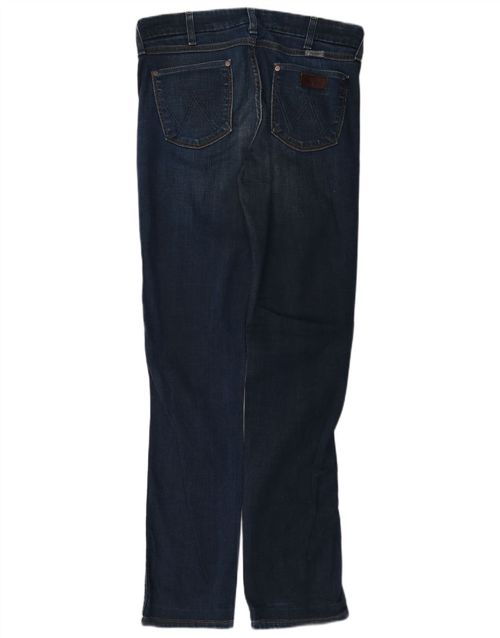 Wrangler Feminino Sofia Straight Jeans W30 L36 Azul Algodão