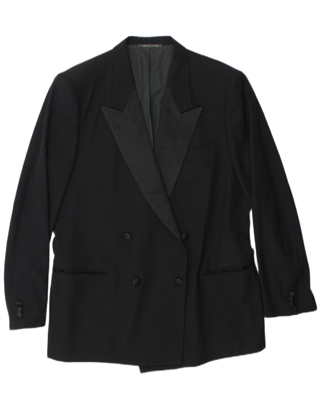 Egon Von Furstenberg Masculino Reino Unido 40 Grande W32 L32 Lã Virgem Preta