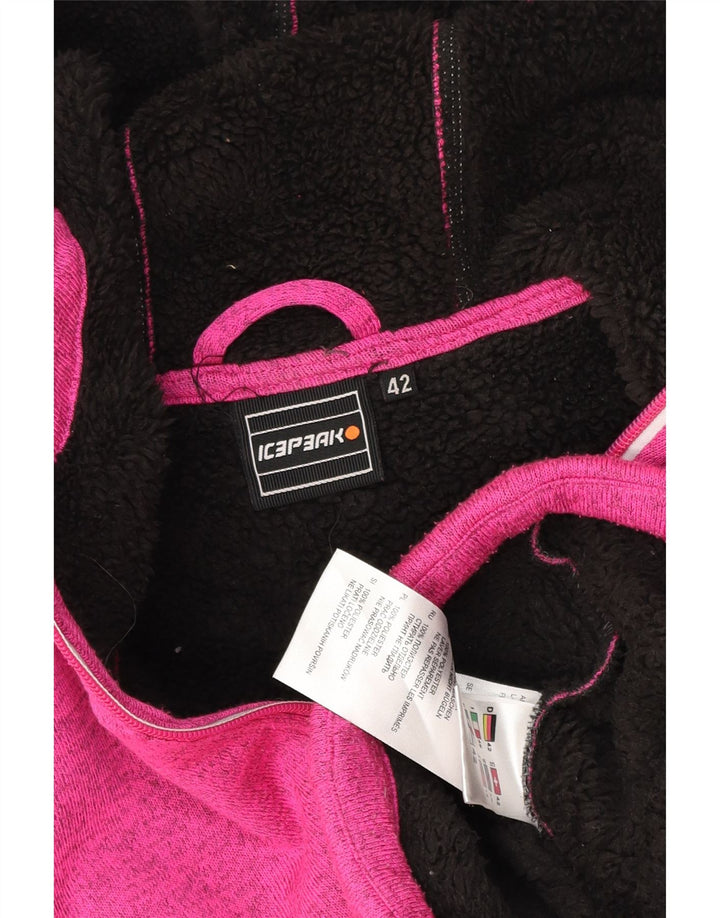 Icepeak Suéter feminino com capuz e zíper IT 48 XL poliéster manchado rosa