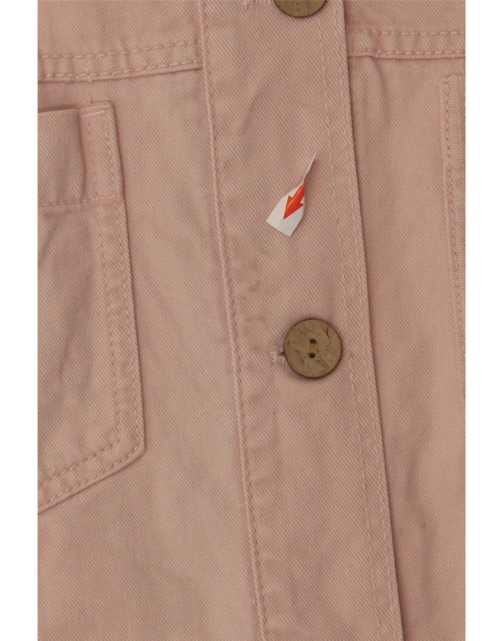 Vestido jeans feminino grande Zara Reino Unido 10 pequeno algodão rosa