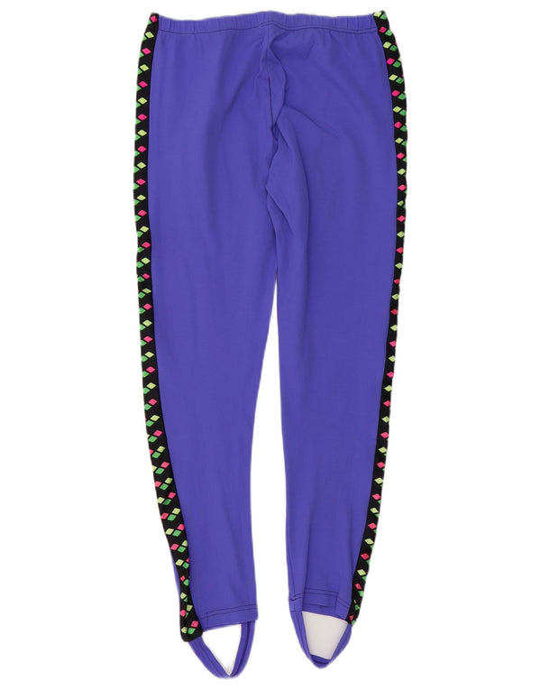 Arena Womens Graphic Stirrup Leggings UK 14 Grande Roxo Geométrico
