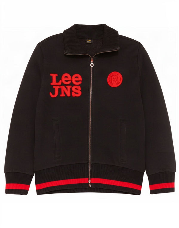 Lee Mens Graphic Tracksuit Top Jaqueta XL Algodão Preto