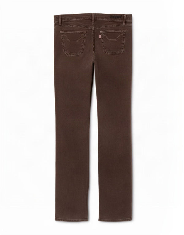Jeans retos femininos Jeckerson W29 L32 algodão marrom
