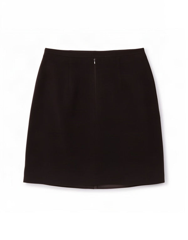 Saia feminina Marks & Spencer A-Line UK 12 Médio W30 Poliéster Preto
