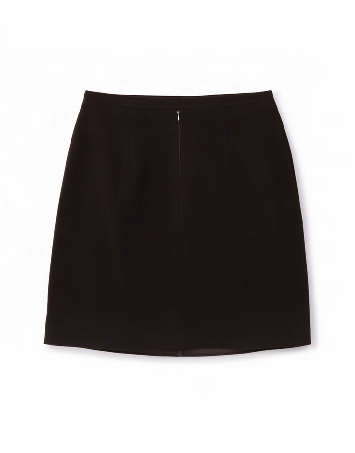 Saia feminina Marks & Spencer A-Line UK 12 Médio W30 Poliéster Preto
