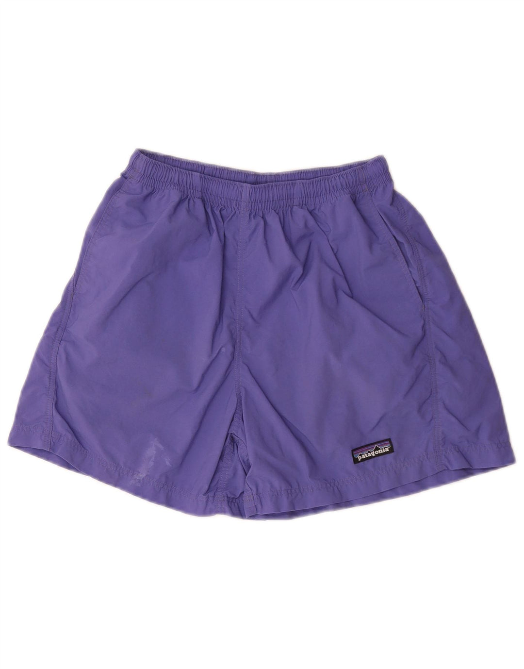 Shorts esportivos femininos Patagonia UK 8 pequeno roxo poliéster