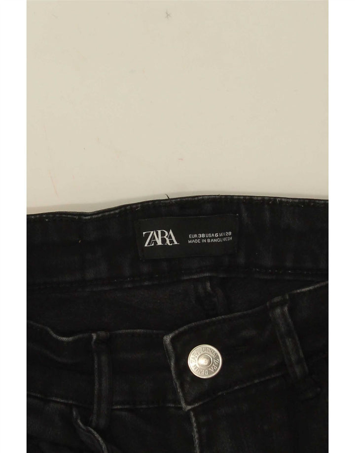 Zara Jeans Slim Feminino EU 38 Pequeno W28 L26 Preto
