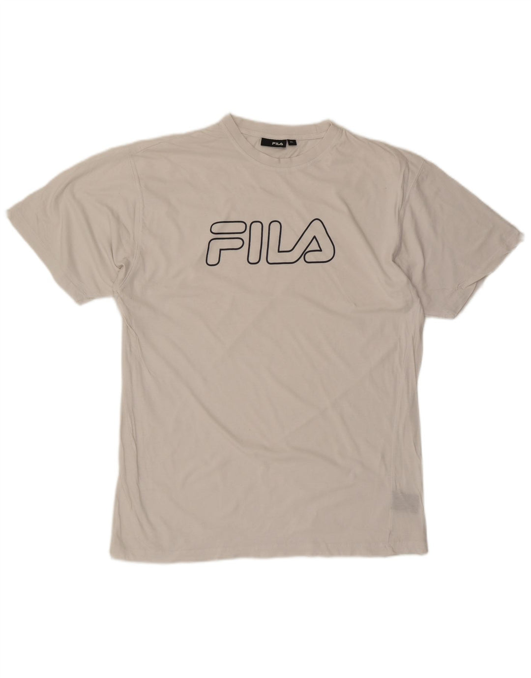 Camiseta masculina gráfica FILA Top XL algodão branco