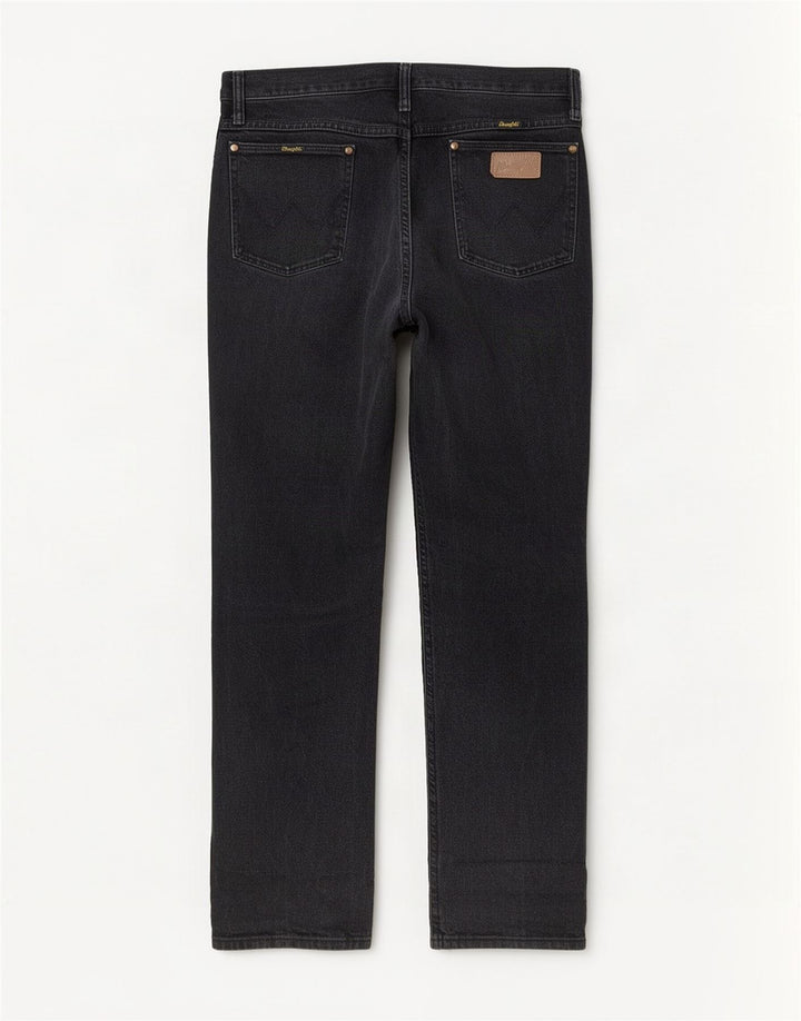 Wrangler Mens Straight Jeans W33 L32 Cinza Algodão