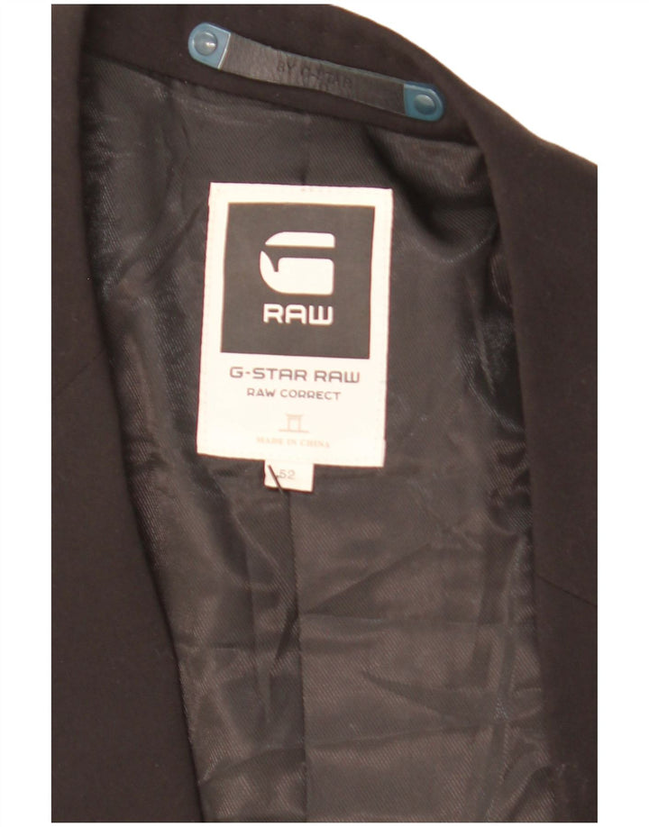 Jaqueta blazer masculina G-Star com 2 botões IT 52 XL poliéster preto