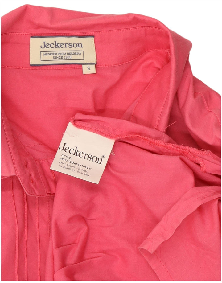 Pulôver feminino Jeckerson manga 3/4 Reino Unido 10 algodão rosa pequeno
