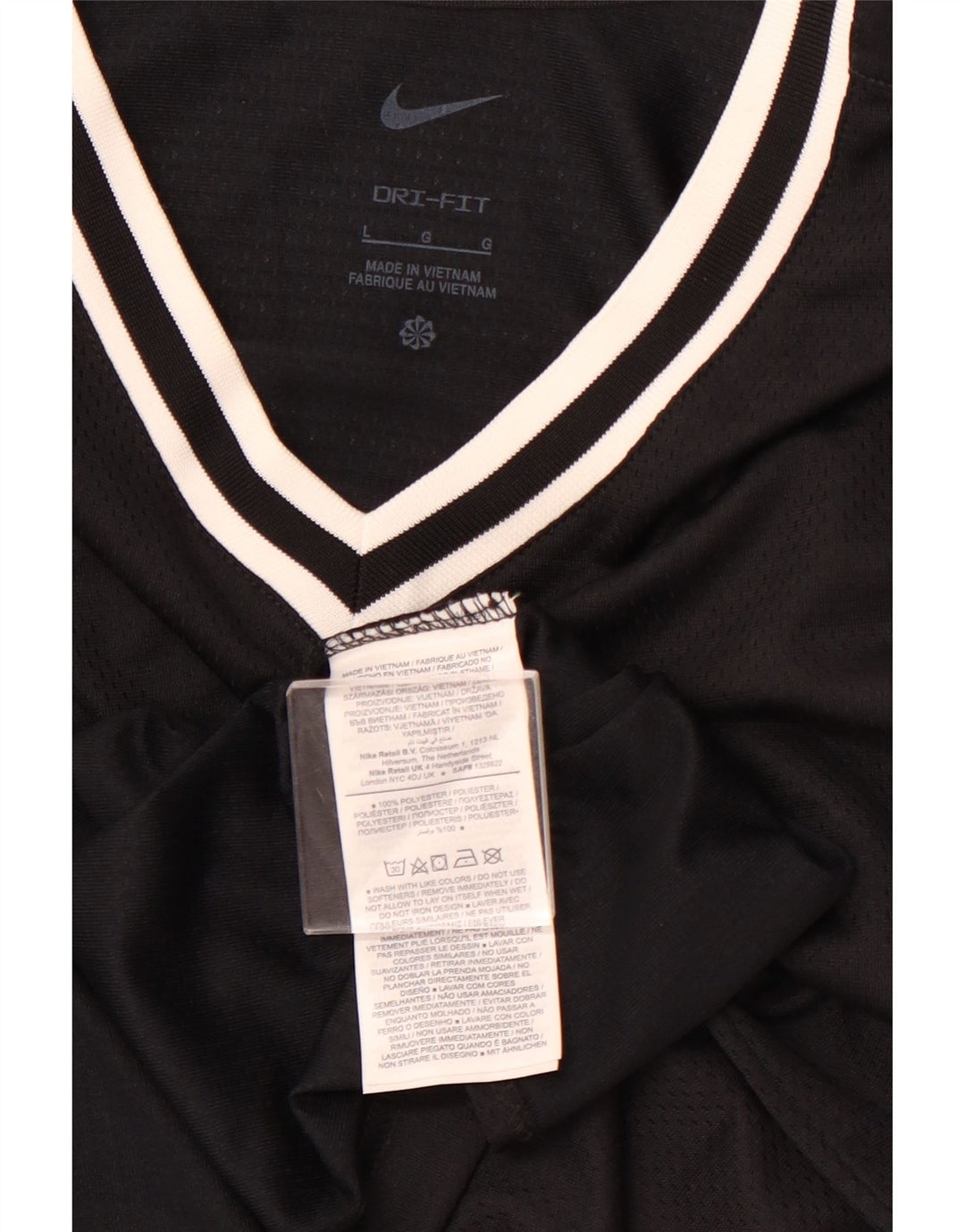 NIKE Masculino Dri Fit Vest Top Grande Poliéster Preto