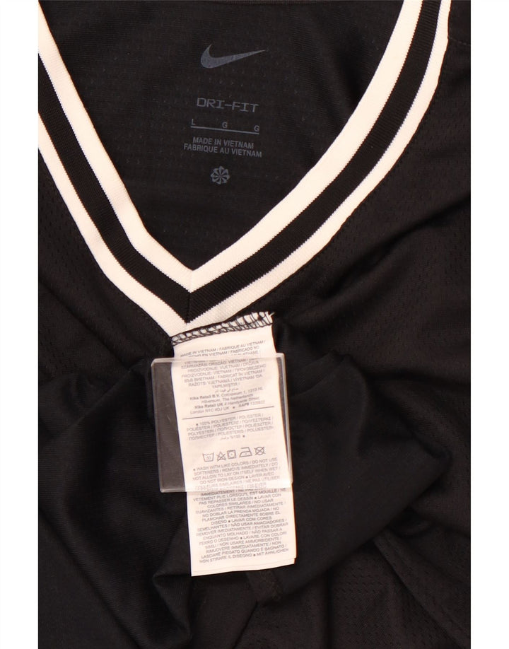 NIKE Masculino Dri Fit Vest Top Grande Poliéster Preto