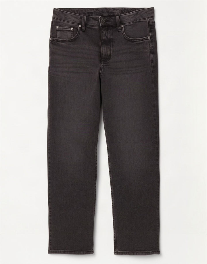 Calça jeans feminina Marks & Spencer UK 12 médio W32 L25 algodão preto