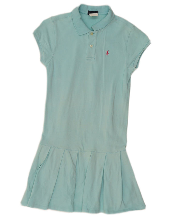 RALPH LAUREN Girls Polo Dress 11-12 Years XL Turquoise Cotton