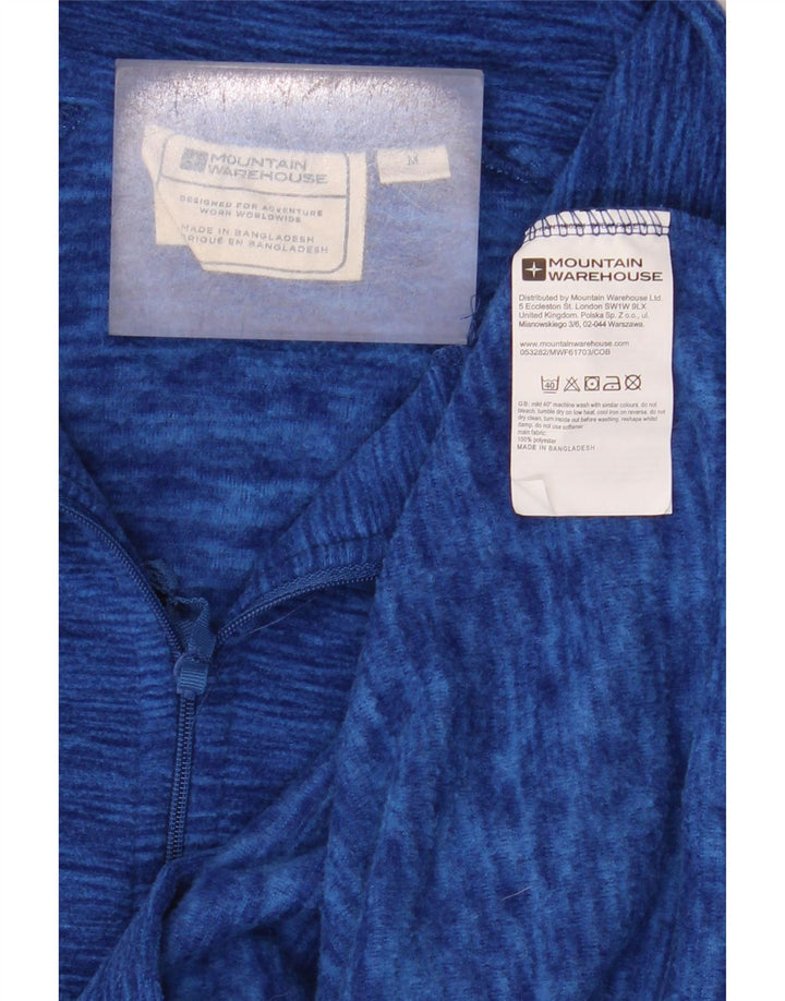 Suéter de lã masculino Mountain Warehouse com zíper e gola média azul marinho salpicado