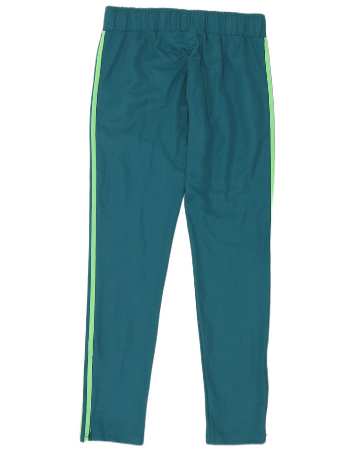 Calça de treino feminina Adidas UK 12 algodão azul médio