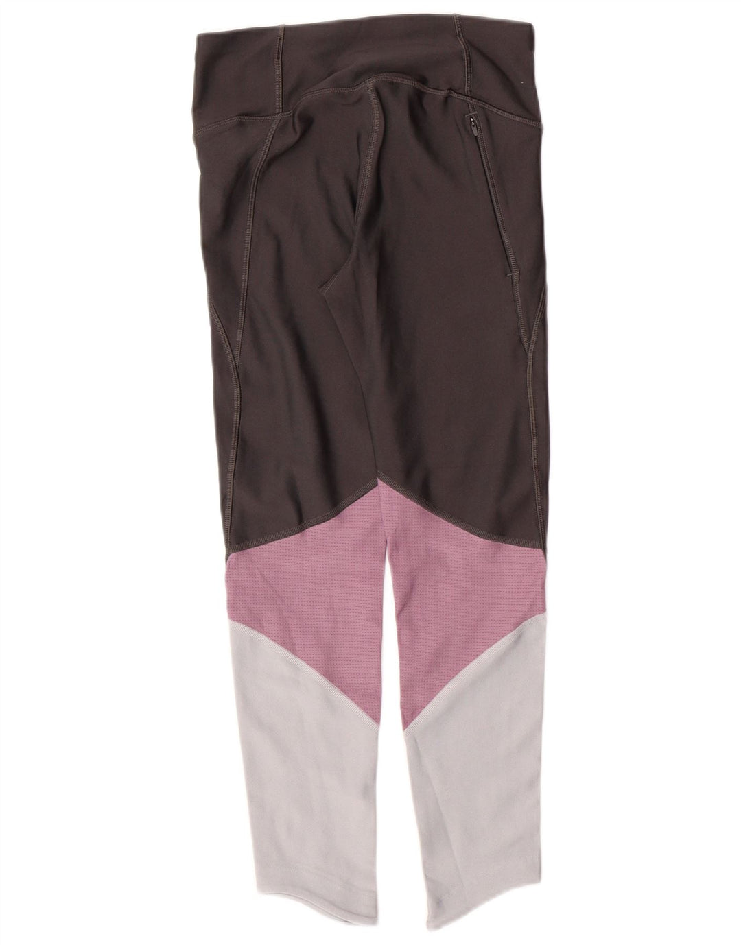 UNDER ARMOUR Womens Heat Gear Leggings UK 8 Small Grey Colourblock