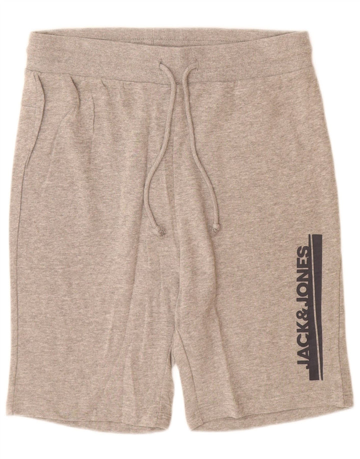Shorts esportivos masculinos Jack & Jones Graphic pequeno algodão cinza