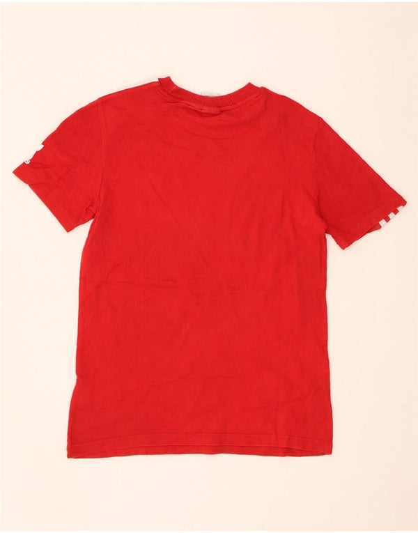 Adidas Womens Graphic T-Shirt Top UK 6 XS Red Cotton