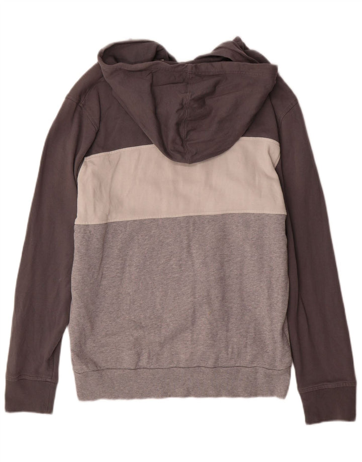 Suéter com capuz gráfico masculino LEVI'S grande algodão colorblock cinza