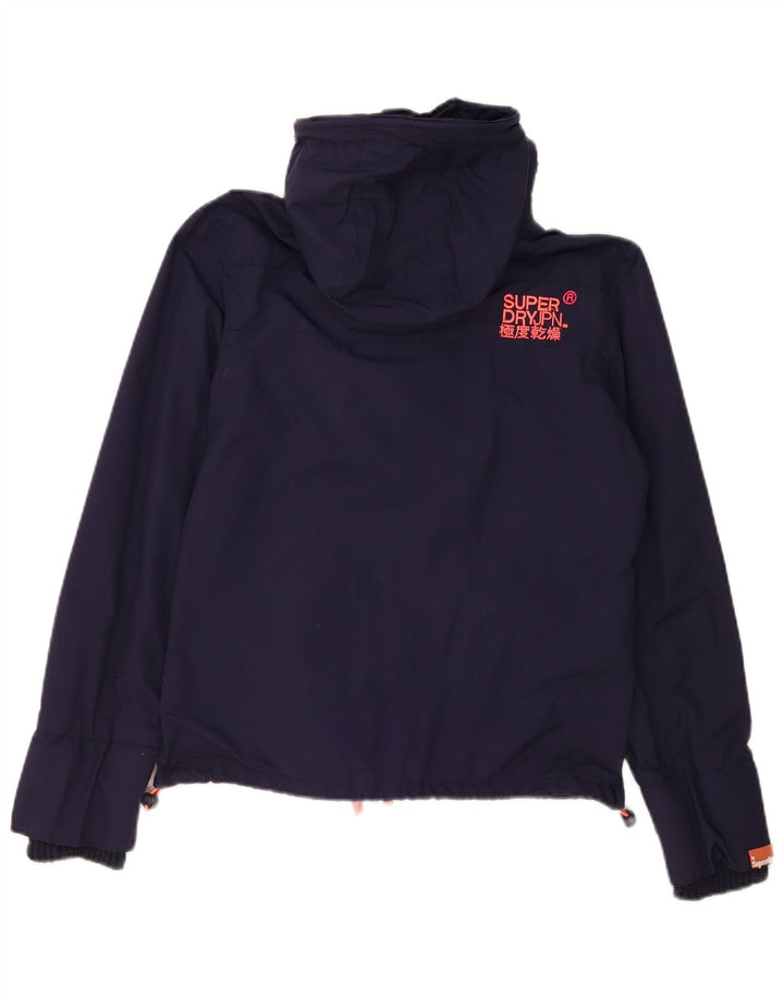 Jaqueta corta-vento feminina Superdry UK 14 azul marinho médio