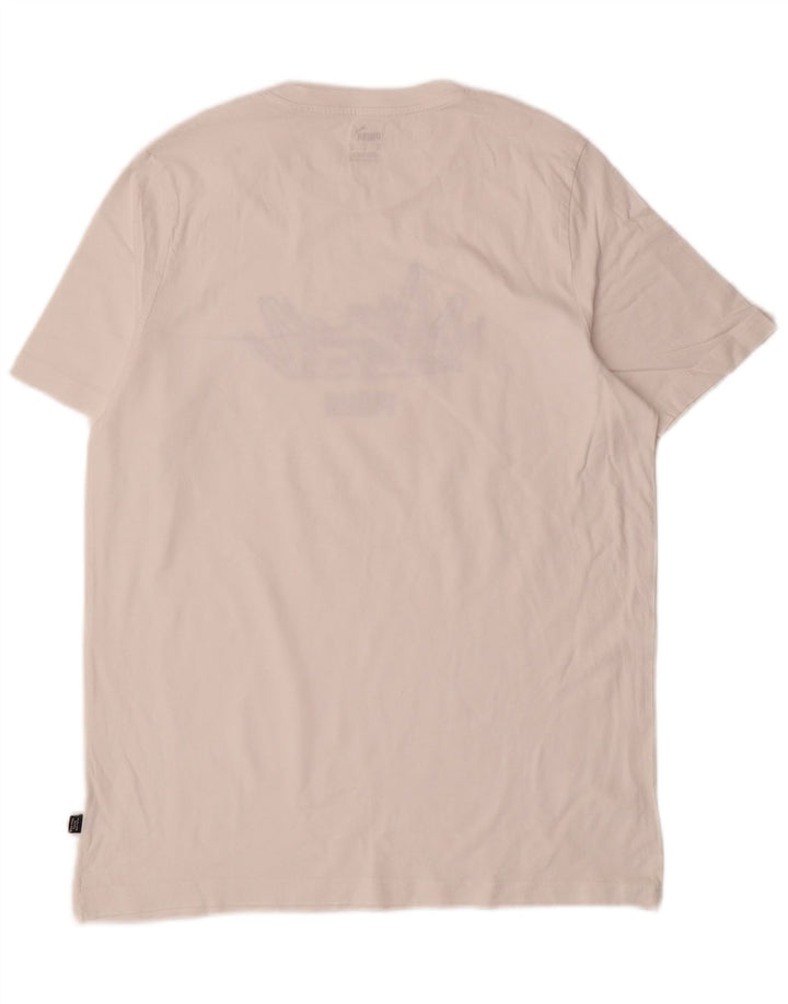 Puma Camiseta Masculina Graphic Top Médio Branco