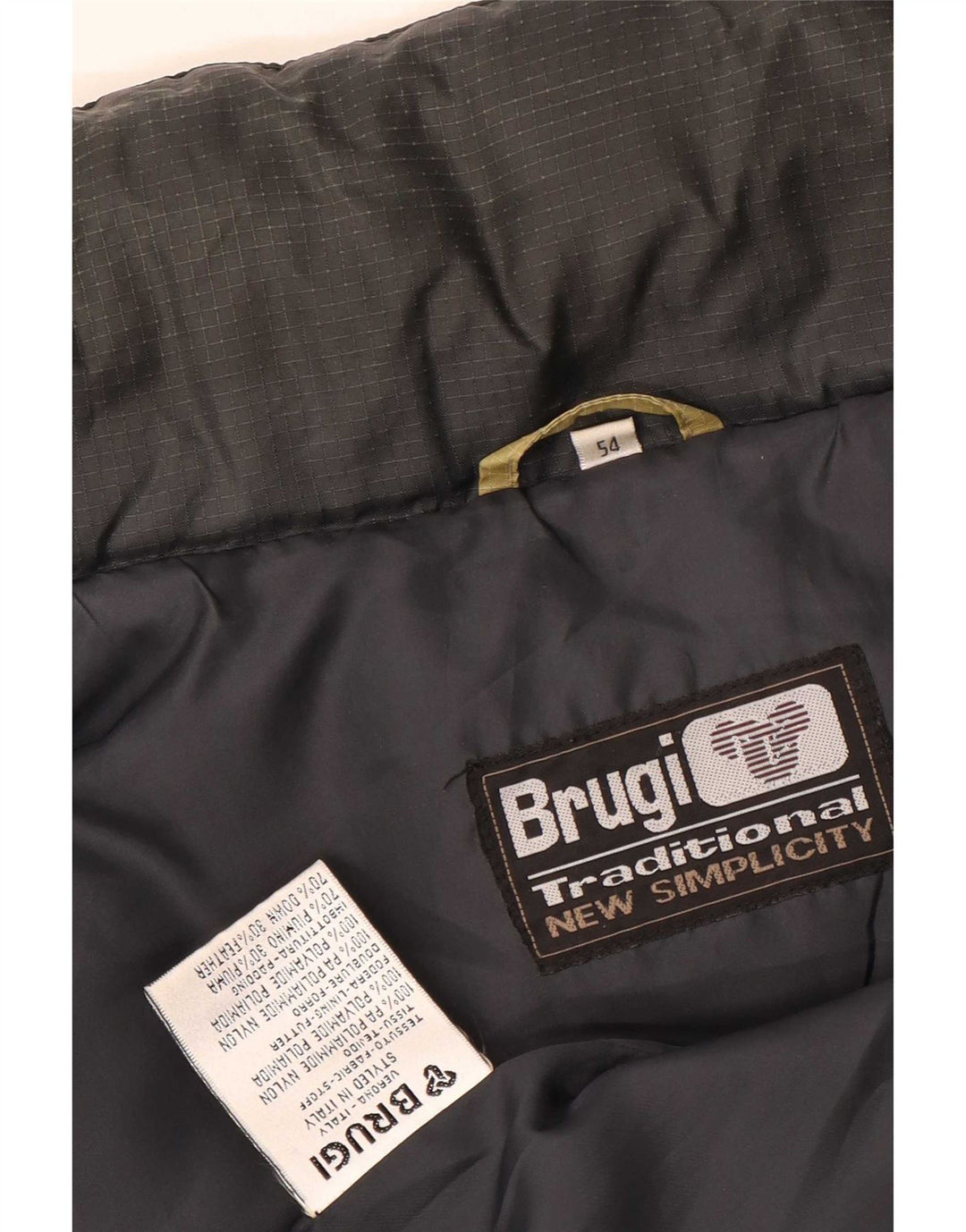 Colete acolchoado masculino Brugi IT 54 2XL poliamida amarela