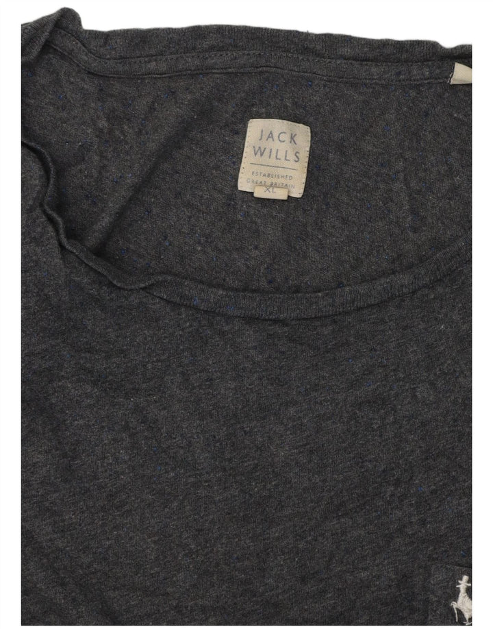 Camiseta masculina Jack Wills Top XL cinza manchado