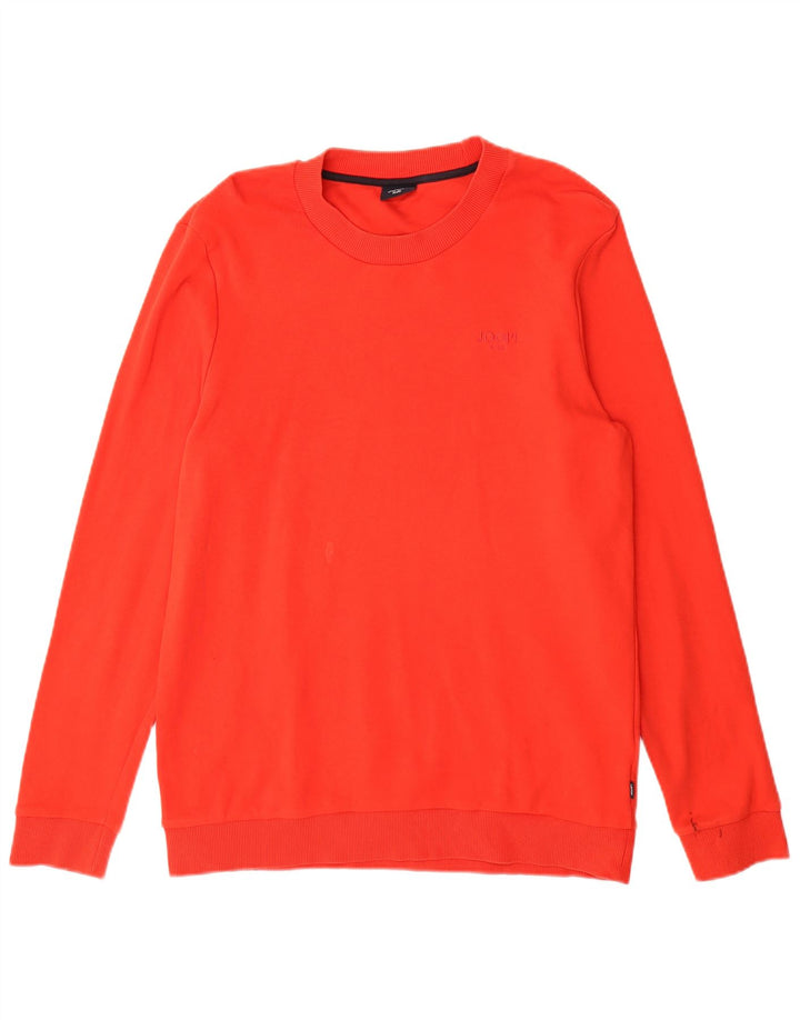 Suéter masculino JOOP com gola redonda, grande algodão vermelho