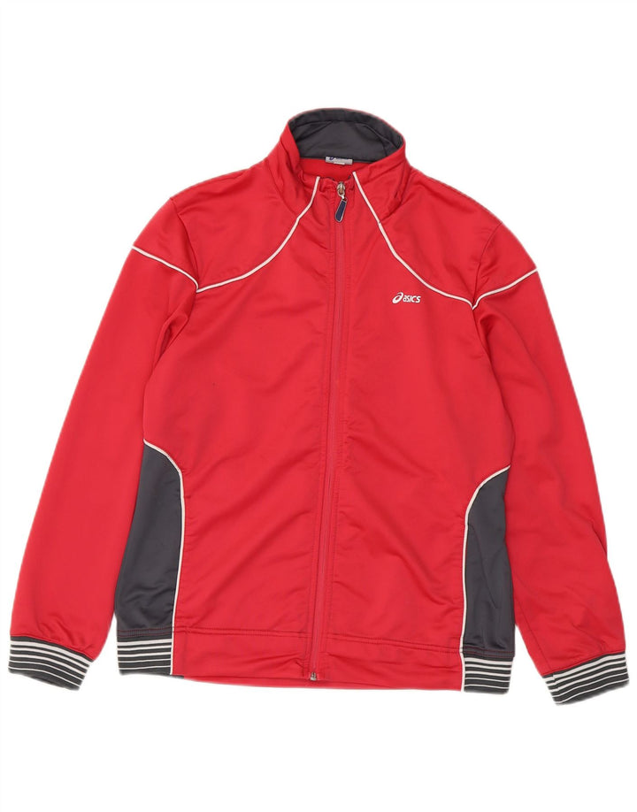 Asics Womens Tracksuit Top Jacket UK 18 XL Rosa Colourblock Poliéster