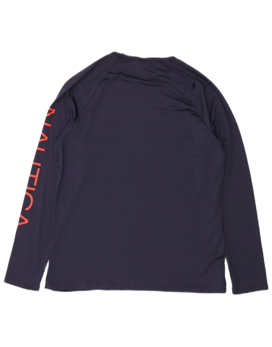 Top gráfico feminino Nautica manga comprida UK 18 XL azul marinho poliéster