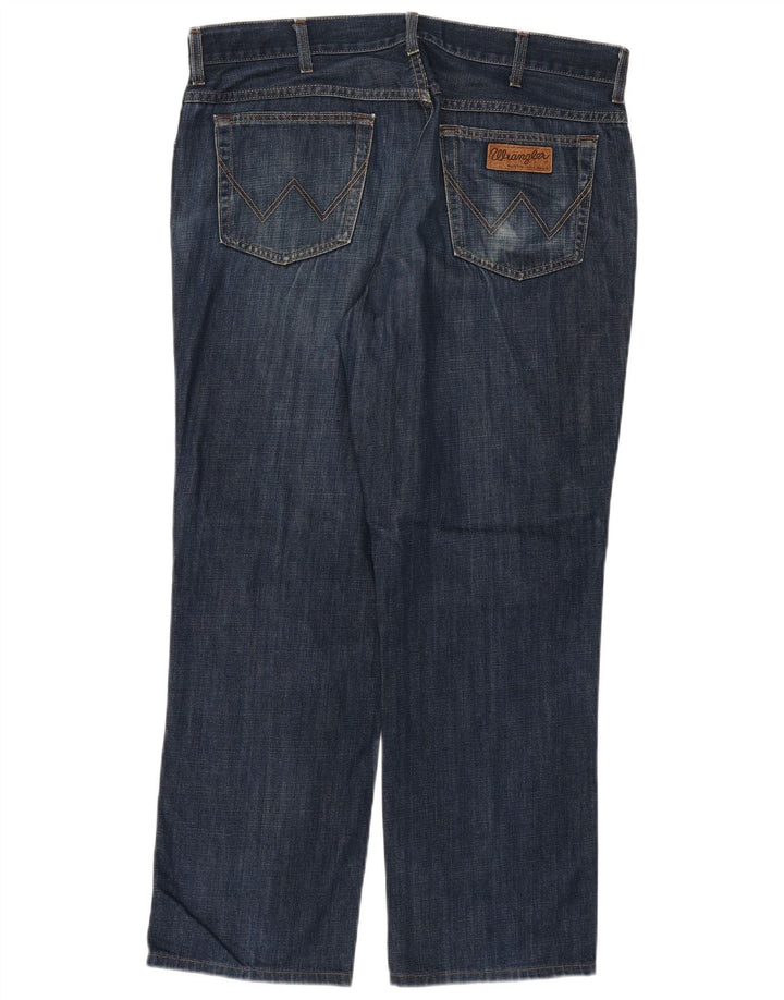 WRANGLER Masculino Texas Straight Jeans W40 L32 Azul Algodão