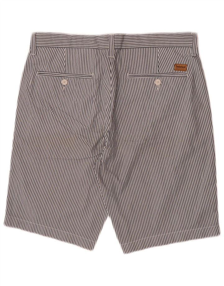Timberland Mens Chino Shorts W31 Médio Azul Riscas