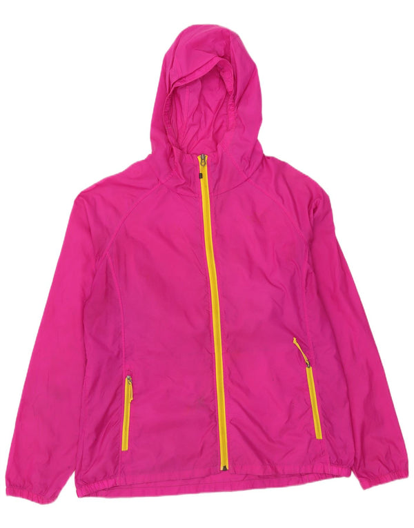 The North Face Womens Hooded Rain Jacket UK 18 XL Pink Nylon