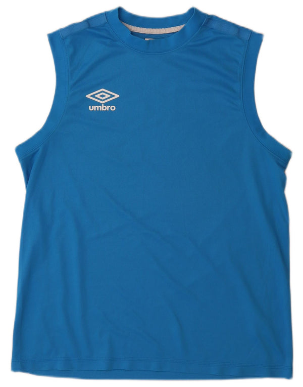Umbro Mens Graphic Vest Top Grande Poliéster Azul
