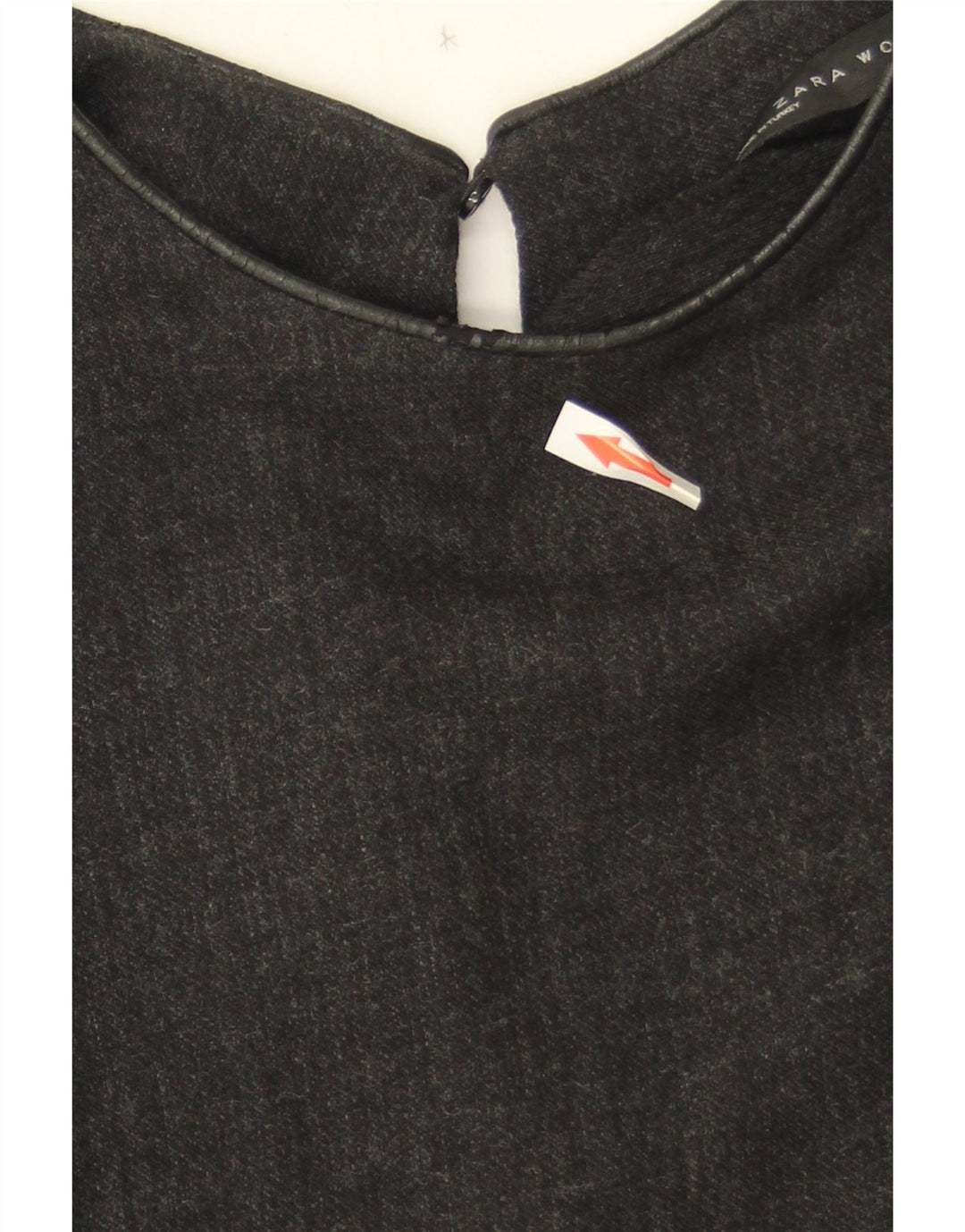 Vestido feminino Zara manga comprida linha A UK 10 pequeno cinza