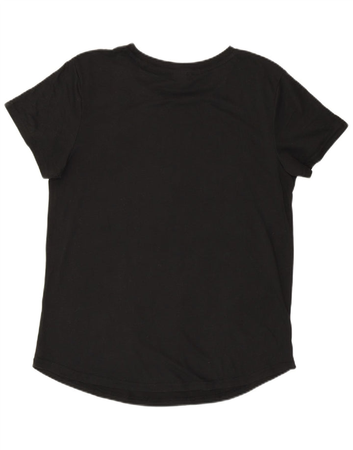 PUMA Womens Graphic T-Shirt Top UK 14 Medium Black