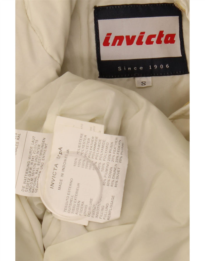 Jaqueta masculina Invicta com capuz solto e acolchoado Reino Unido 36 poliéster branco pequeno